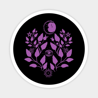 Whimsy Gothic - Wicca Pentagram - Purple Magnet
